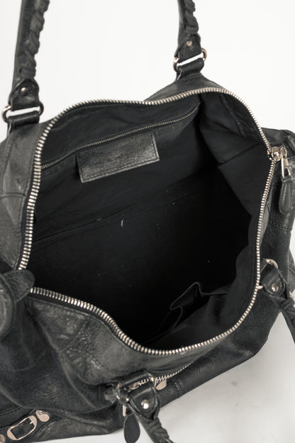 Balenciaga black giant stud moto city