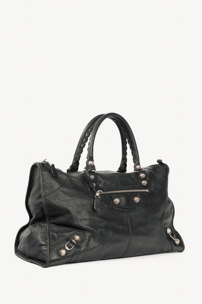 Balenciaga black giant stud moto city