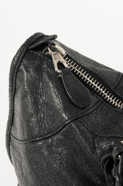 Balenciaga black giant stud moto city