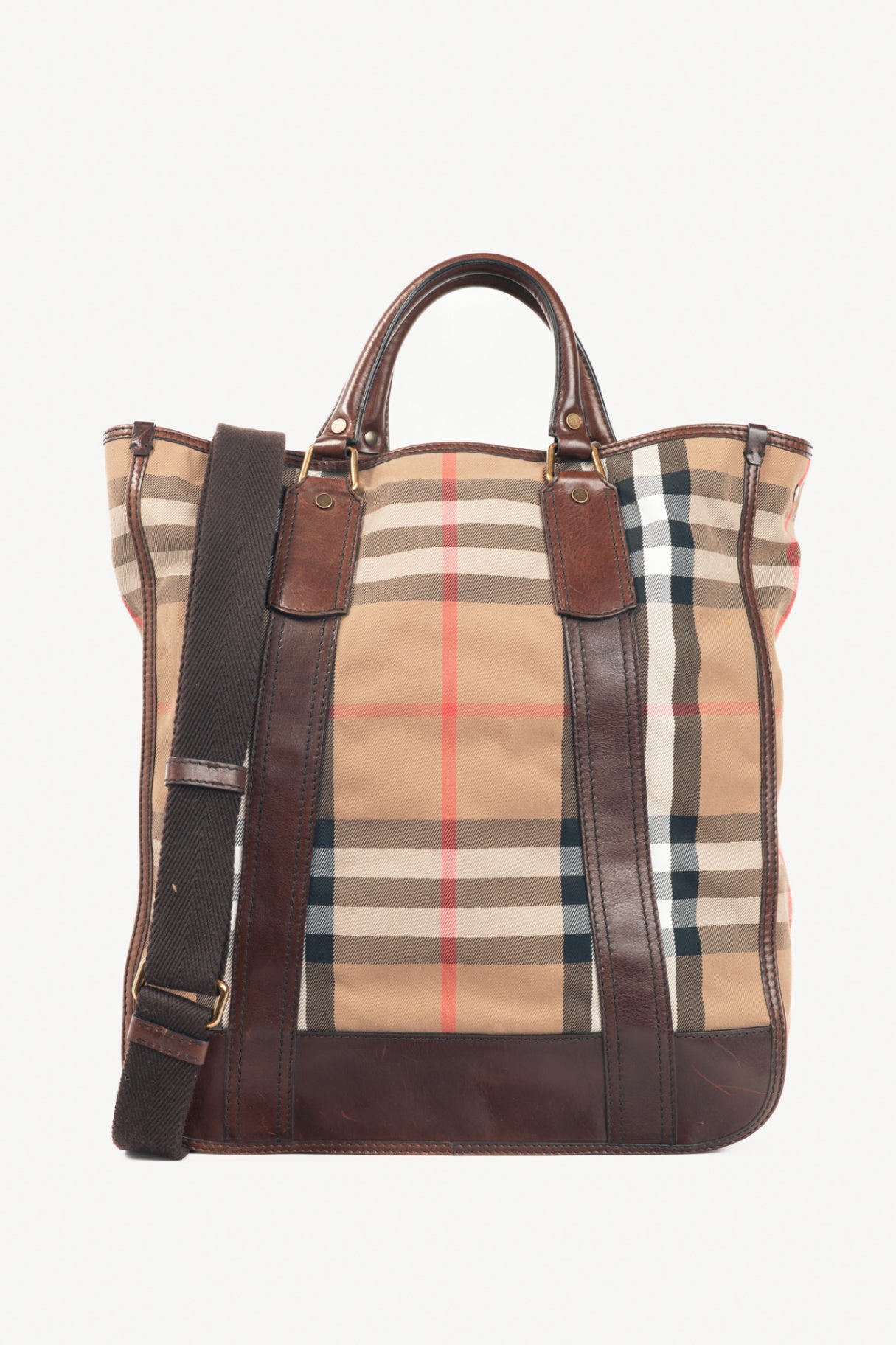 Burberry Maynard "Ebony" Vintage Washed Check Tote
