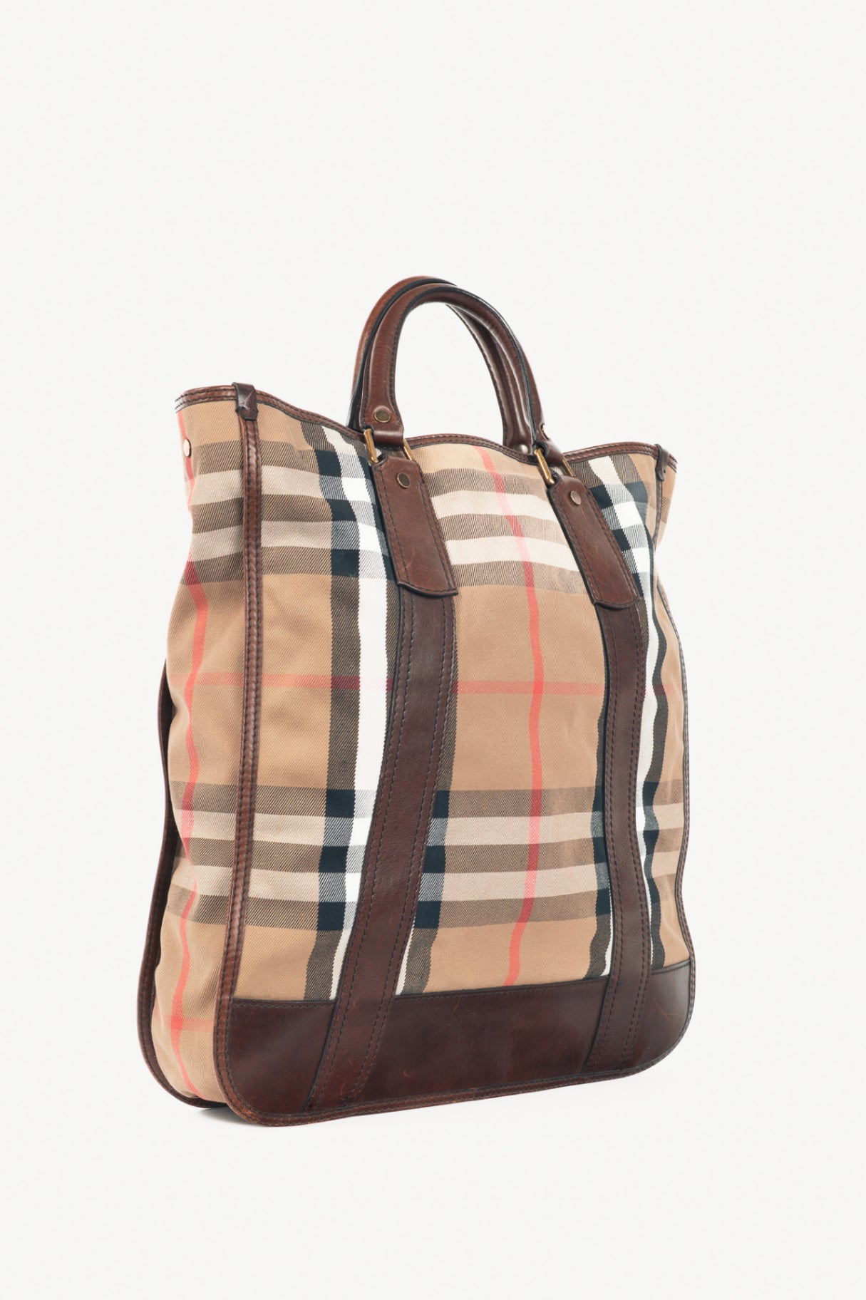 Burberry Maynard "Ebony" Vintage Washed Check Tote
