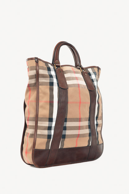 Burberry Maynard "Ebony" Vintage Washed Check Tote