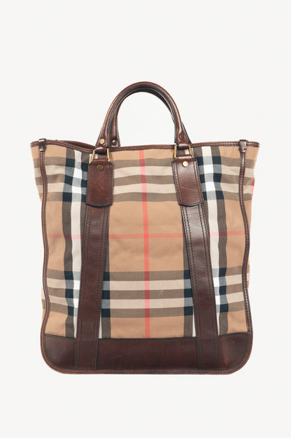 Burberry Maynard "Ebony" Vintage Washed Check Tote