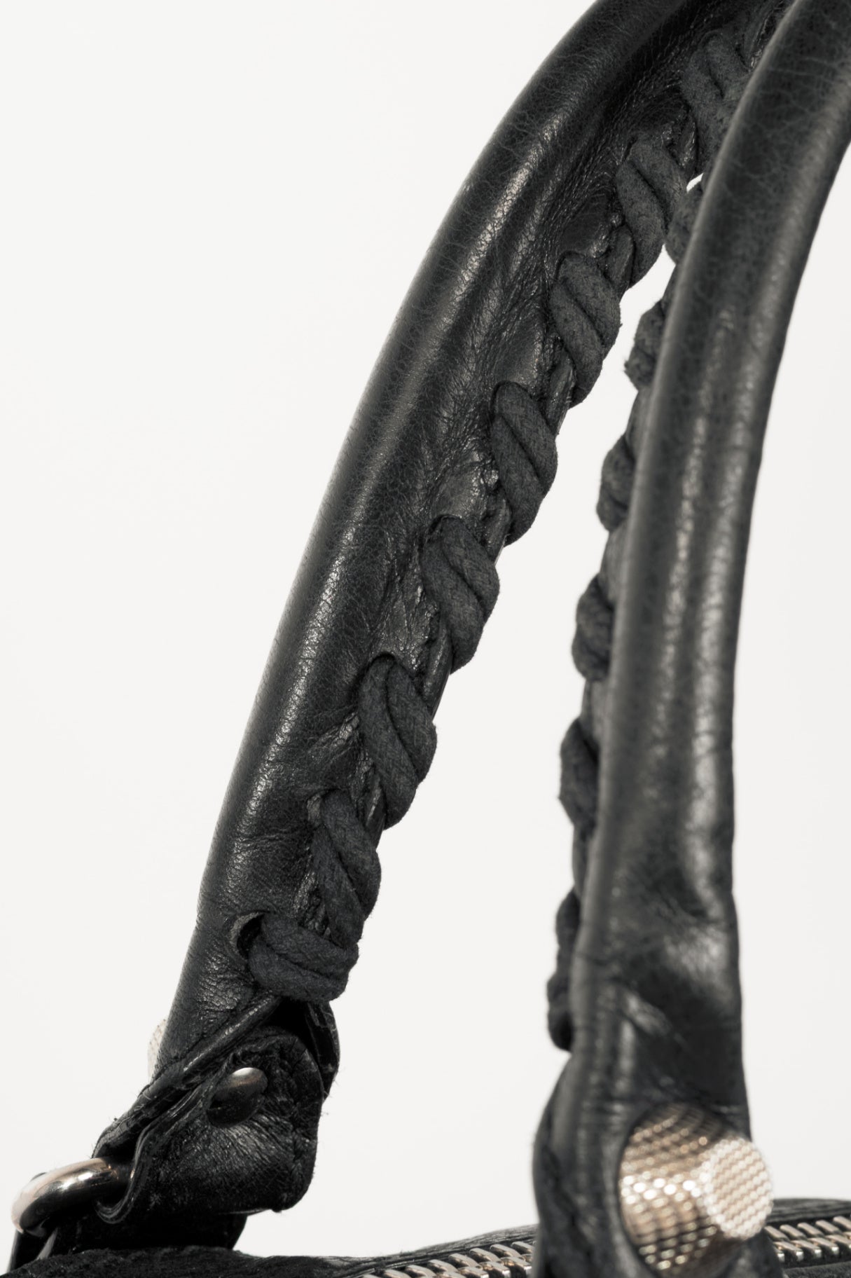 Balenciaga black giant stud moto city