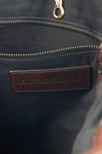 Burberry Maynard "Ebony" Vintage Washed Check Tote