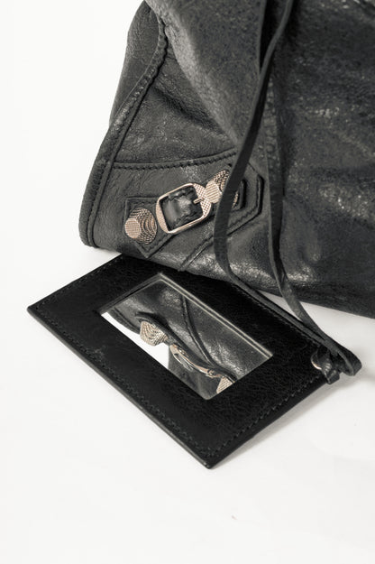 Balenciaga black giant stud moto city