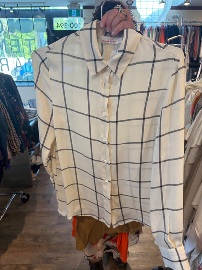 Liviana Conti Cream & Black Button Up Blouse