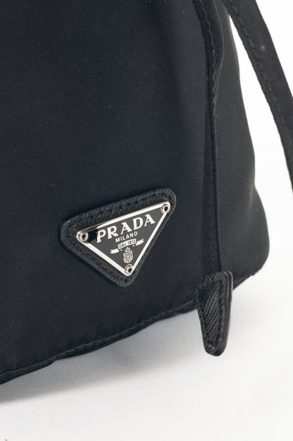 Prada Nero Tessuto Nylon Drawstring Pouch