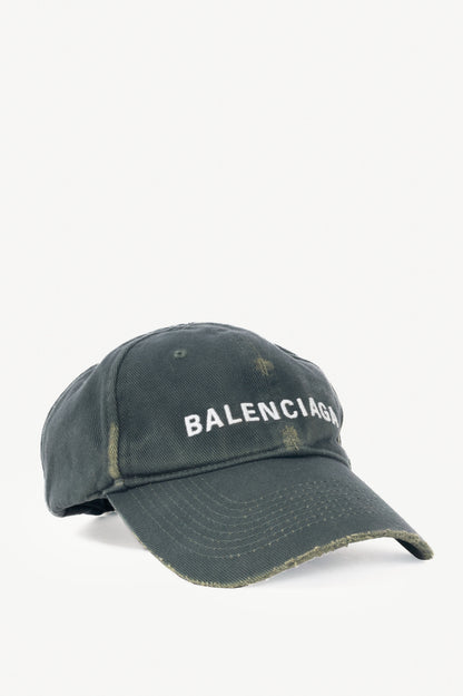 Balenciaga "Green" Logo Twill Classic Baseball Cap