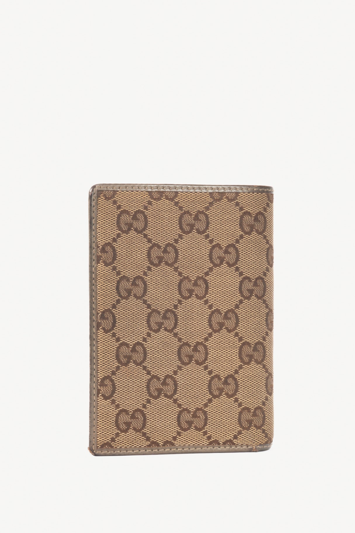 Gucci Beige GG-Canvas Crest Wallet