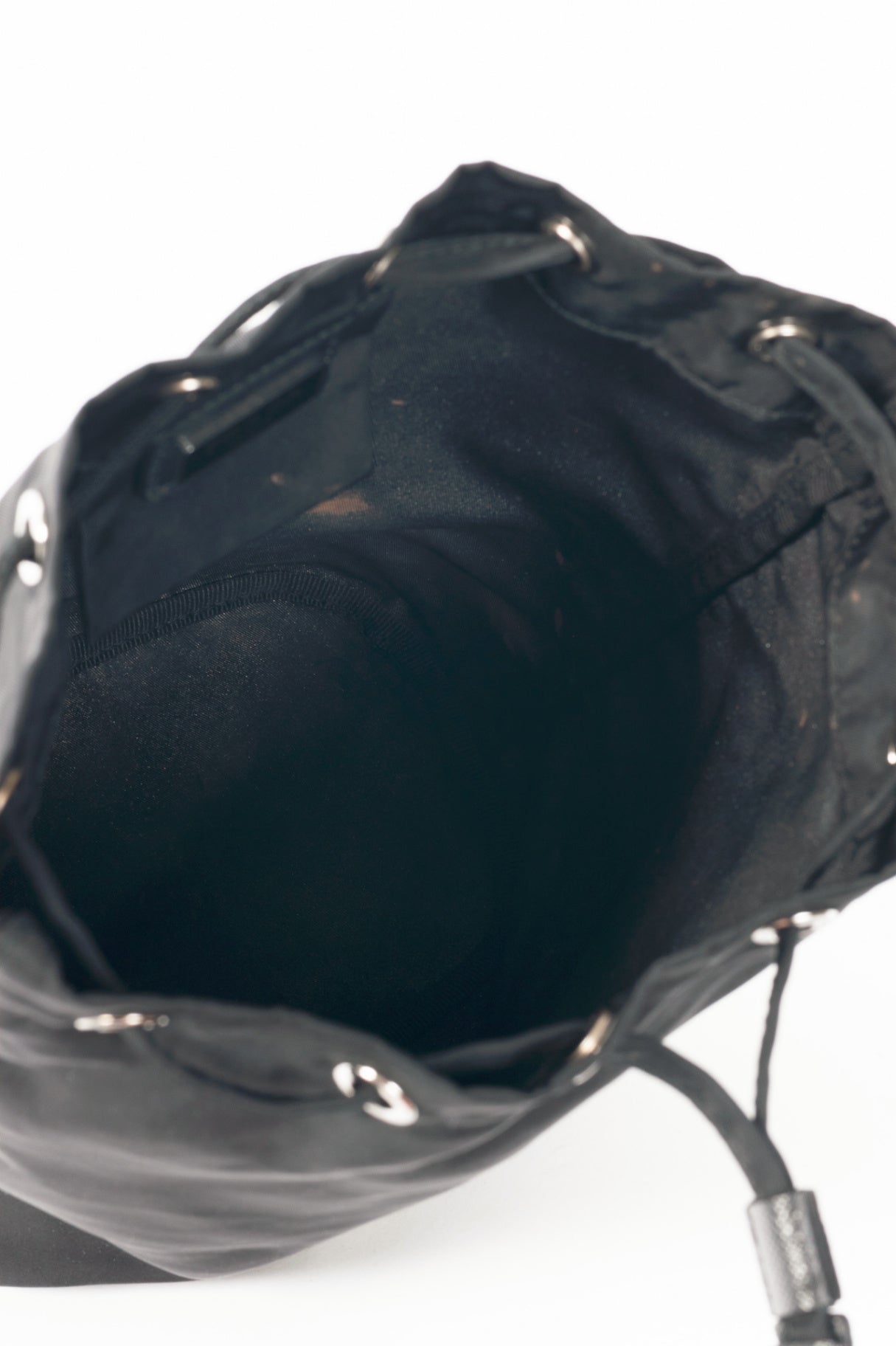 Prada Nero Tessuto Nylon Drawstring Pouch