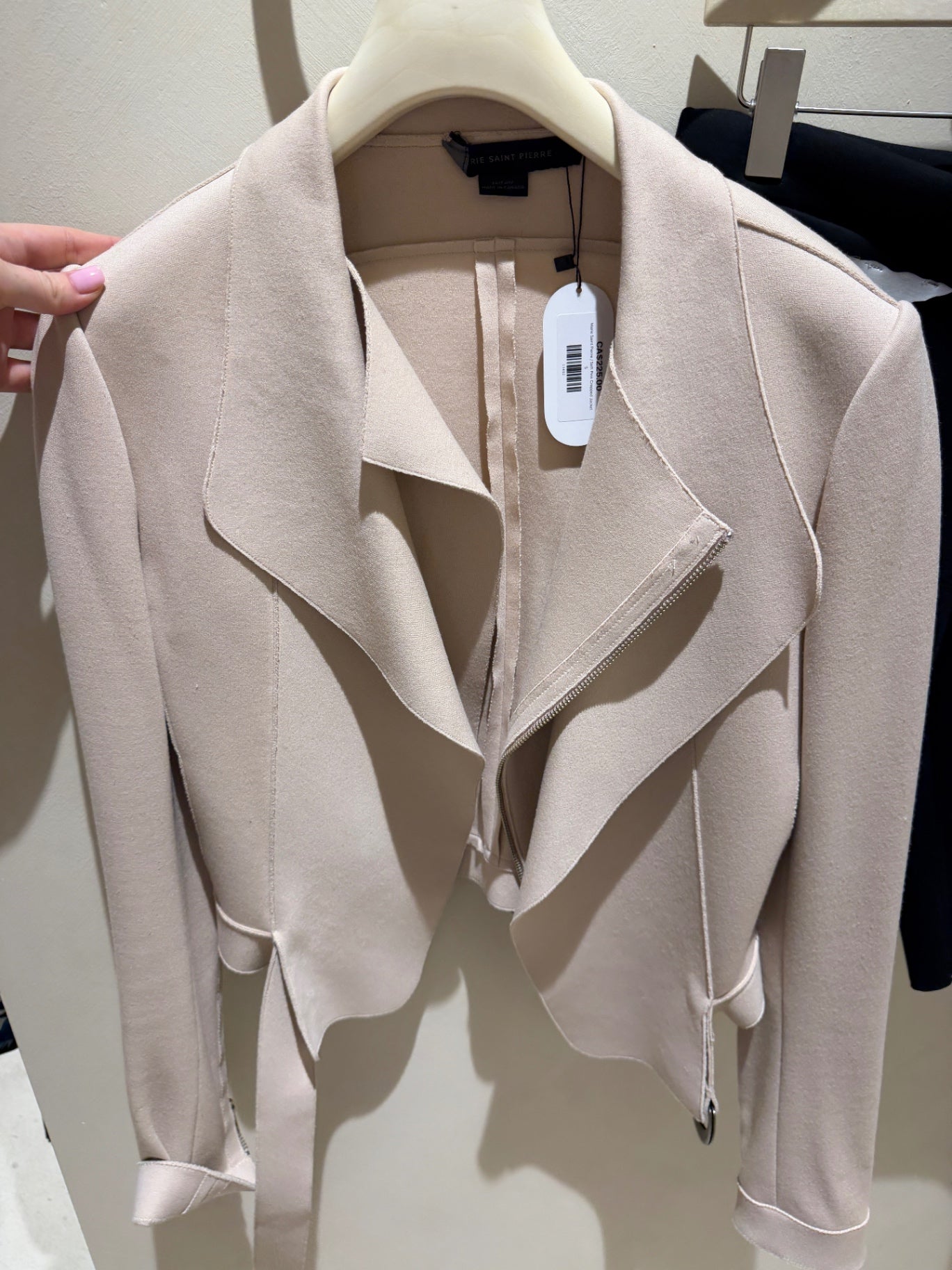 Marie Saint Pierre Soft Pink Cropped Jacket