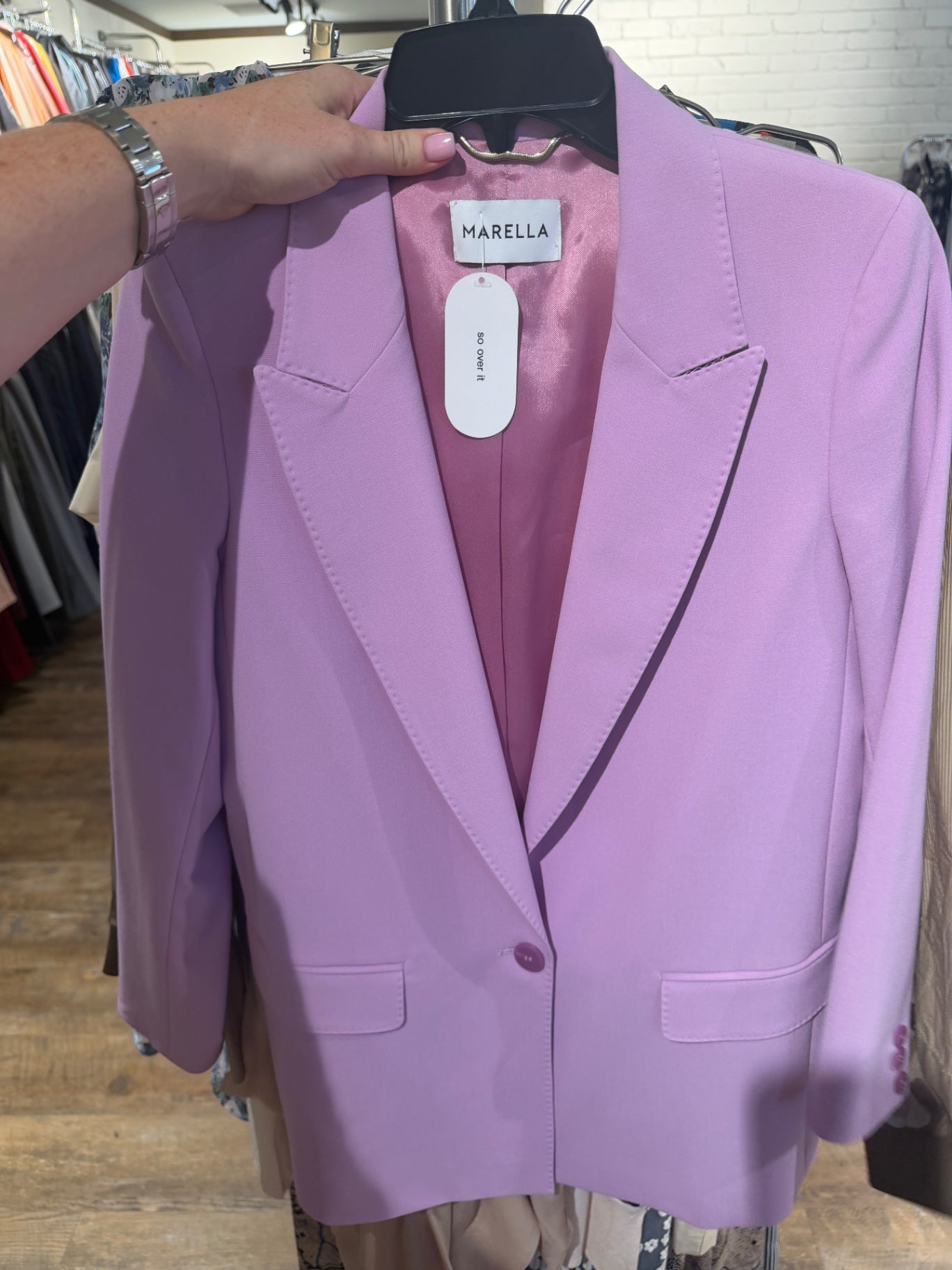 Marella Lavender Single Button Blazer