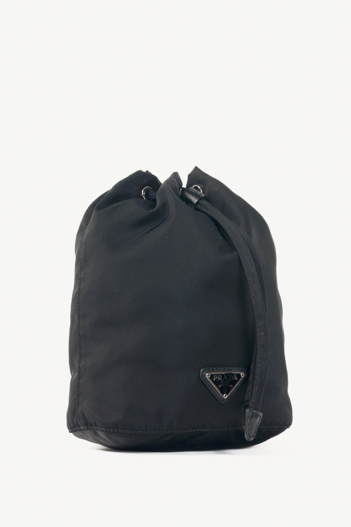 Prada Nero Tessuto Nylon Drawstring Pouch