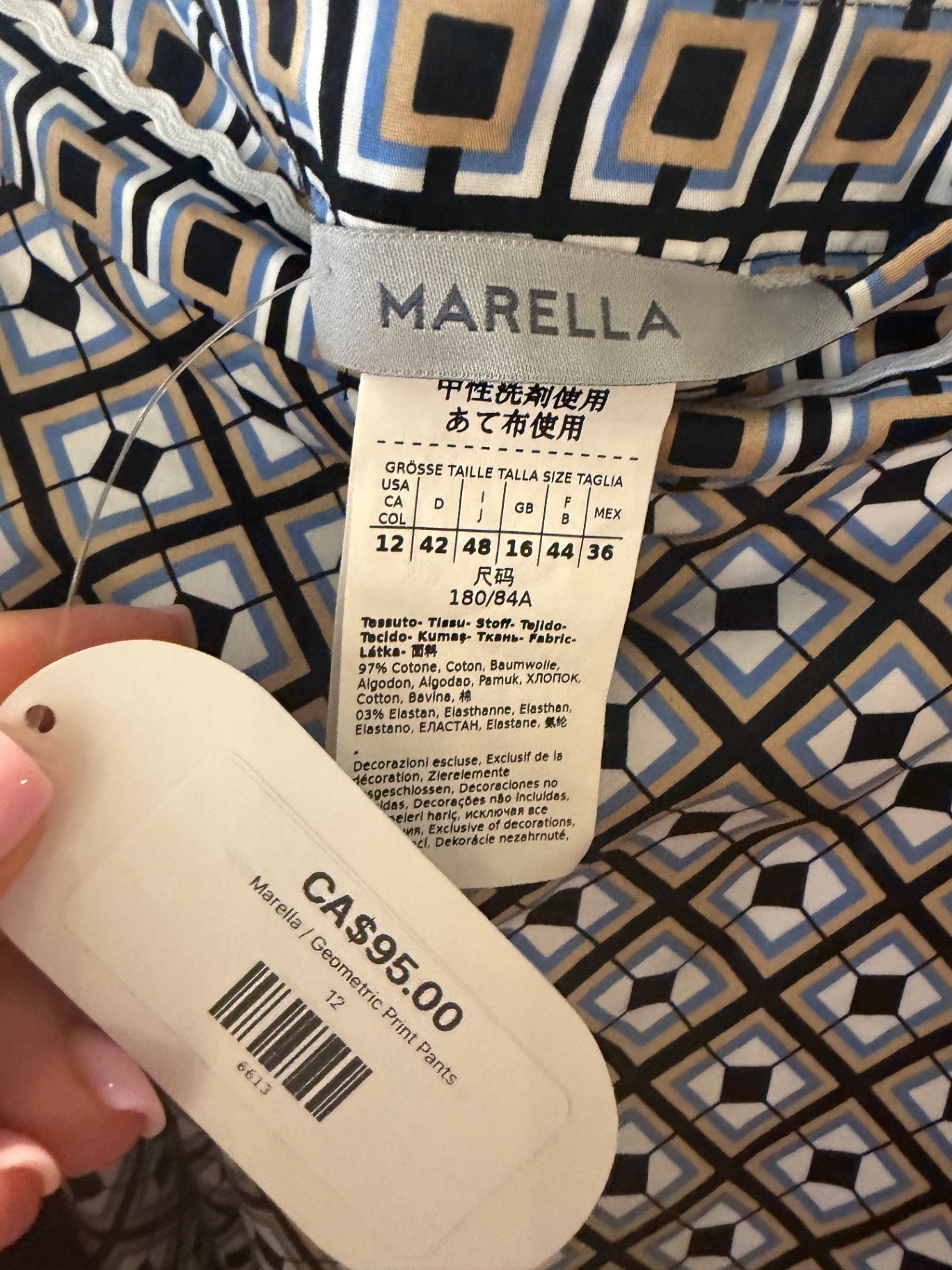 Marella Geometric Print Pants