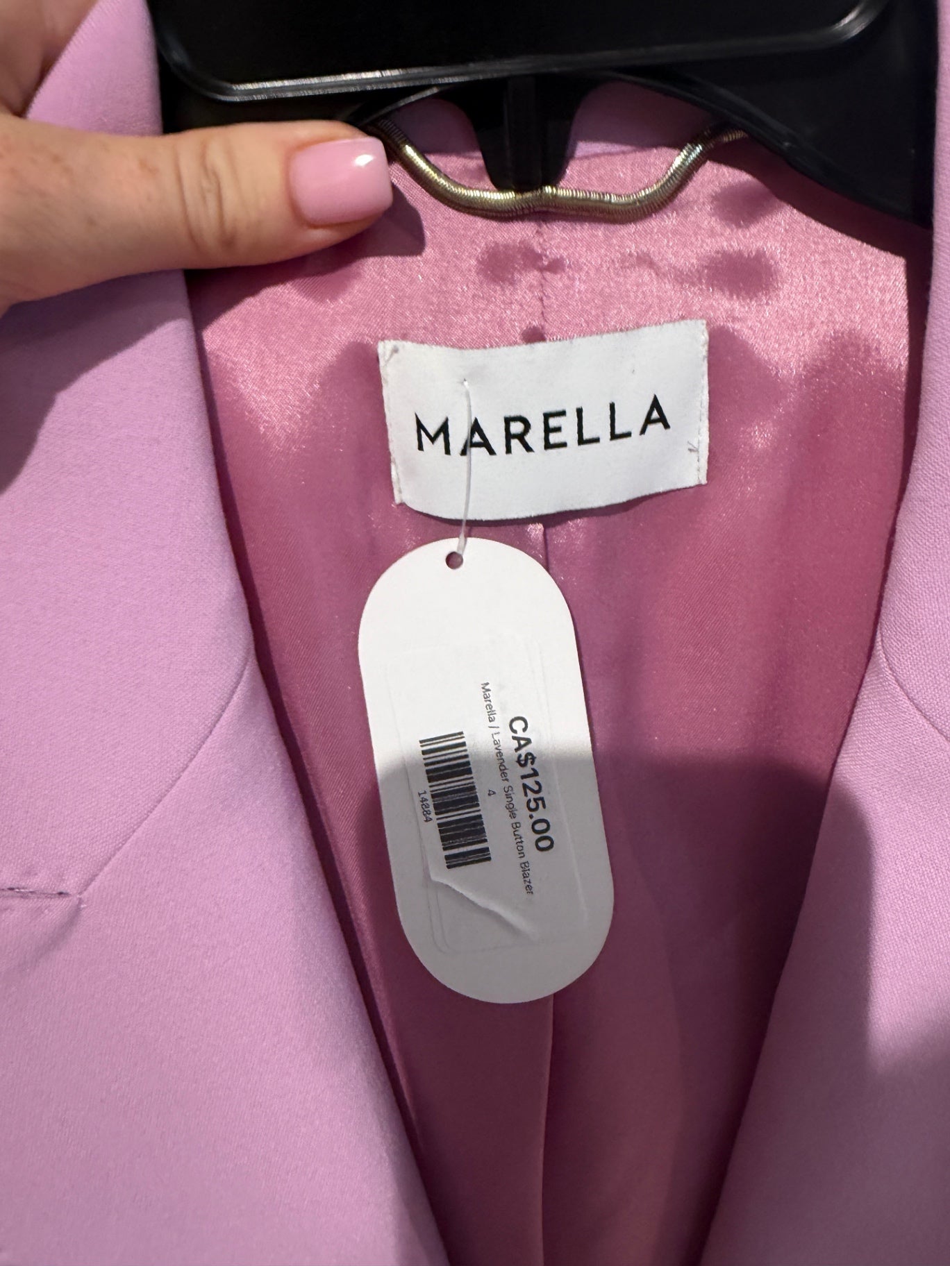 Marella Lavender Single Button Blazer