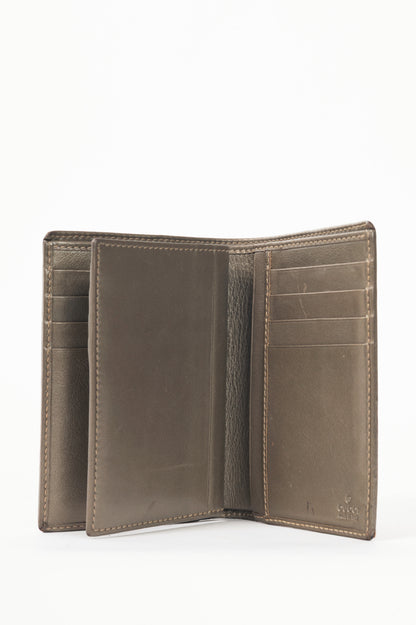 Gucci Beige GG-Canvas Crest Wallet