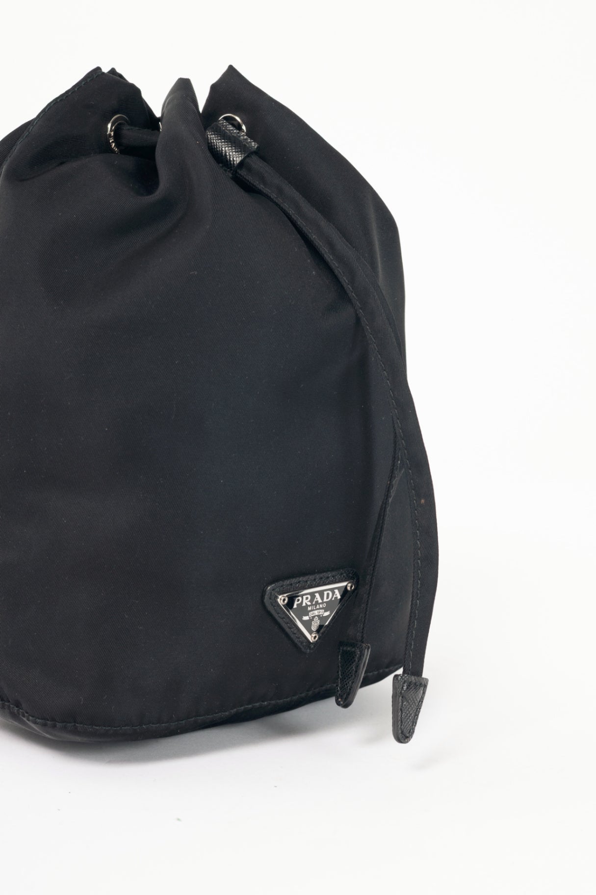 Prada Nero Tessuto Nylon Drawstring Pouch