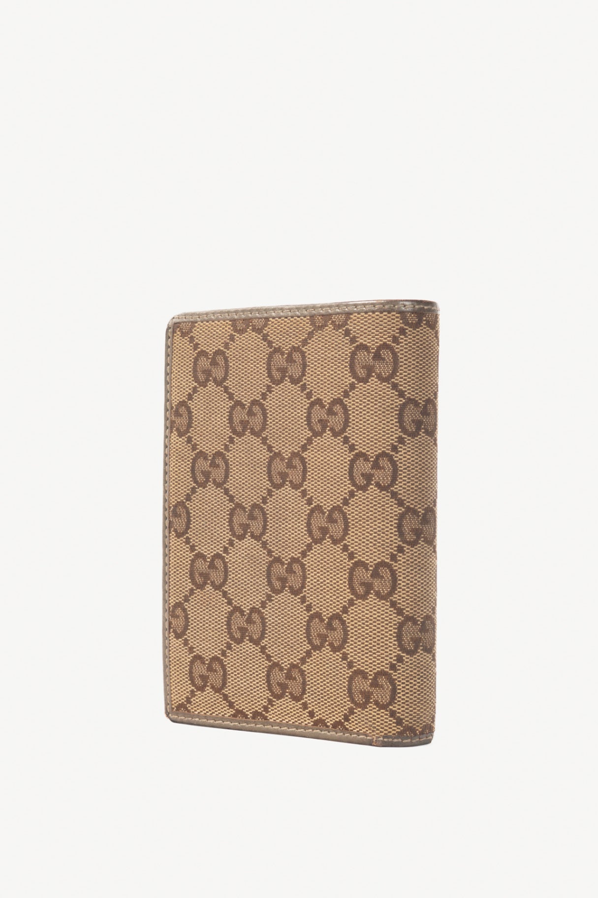 Gucci Beige GG-Canvas Crest Wallet