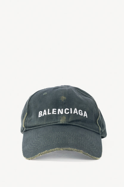 Balenciaga "Green" Logo Twill Classic Baseball Cap