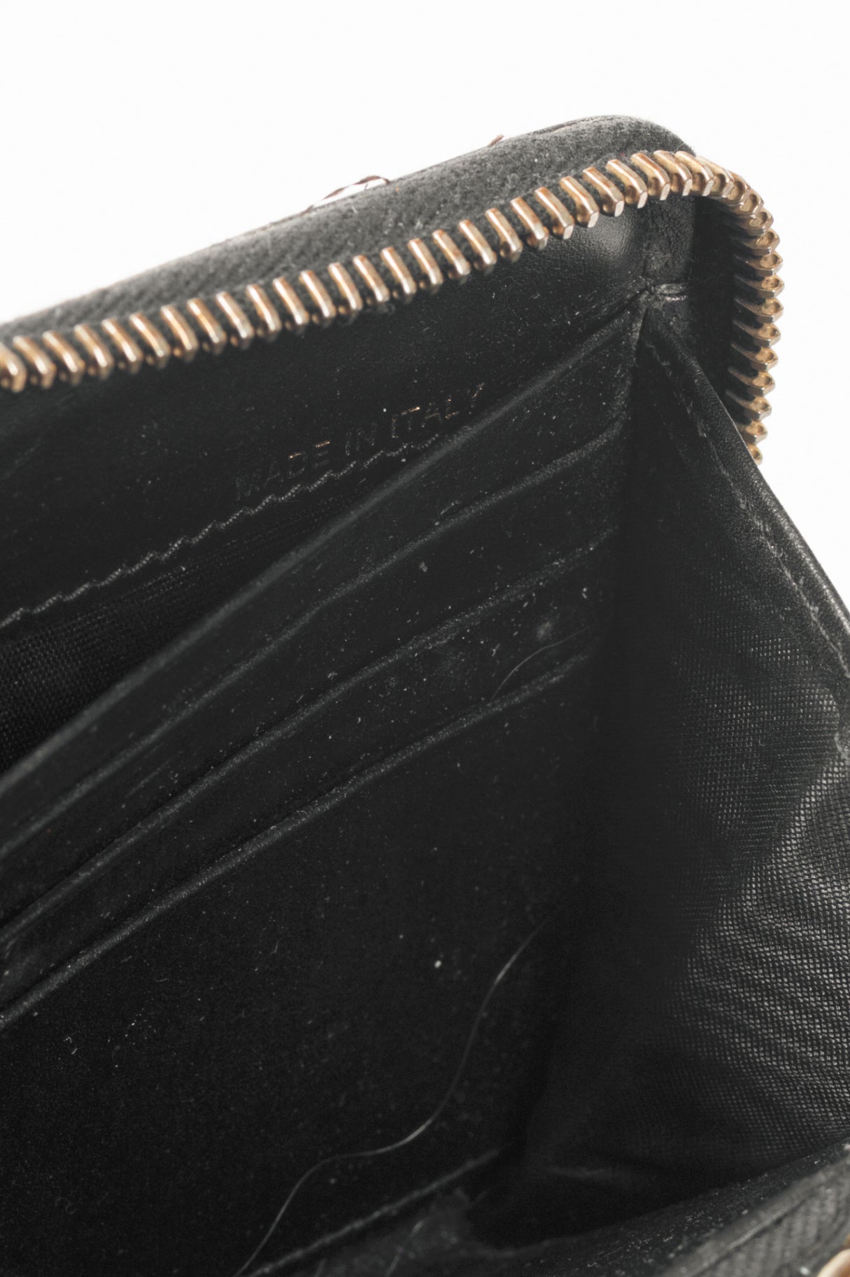 Valentino Garavani Black Leather Rockstud Zip Wallet