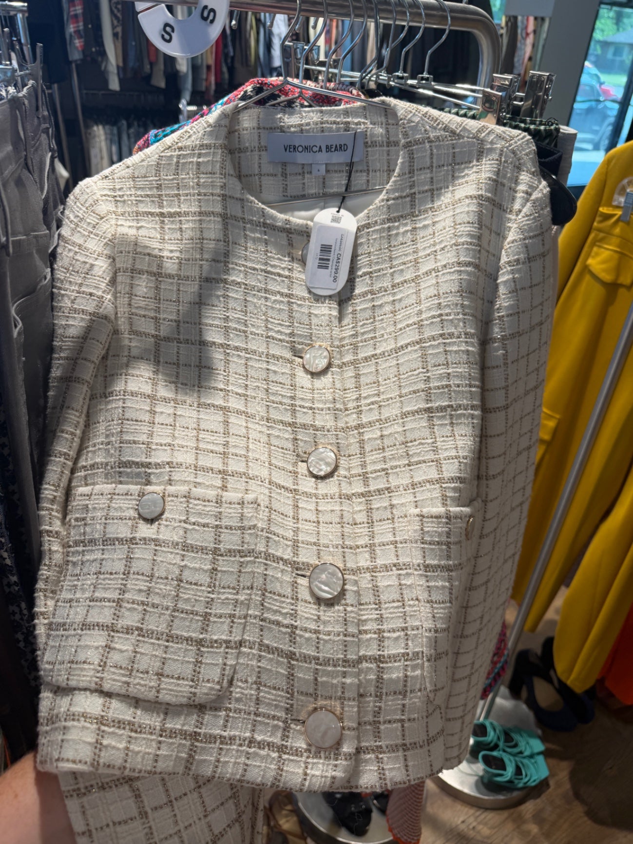 Veronica Beard Cream/Gold Jacket