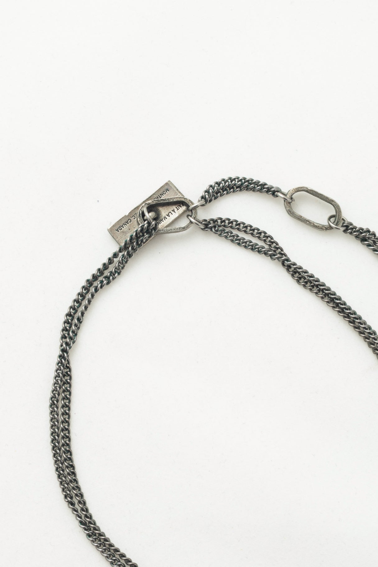 Anne-Marie Chagnon Silver-Tone Art Deco Chain Necklace