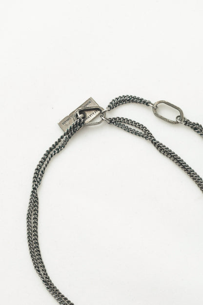 Anne-Marie Chagnon Silver-Tone Art Deco Chain Necklace