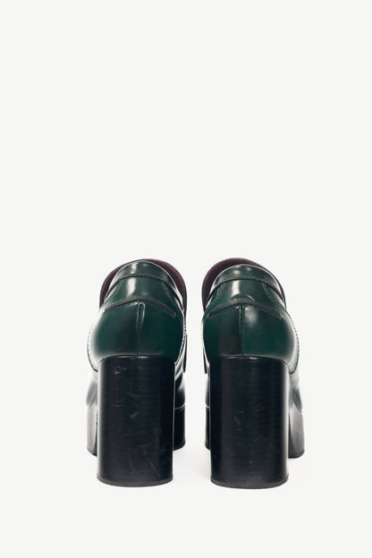 Dries Van Noten "Bottle" Leather Platform Loafers