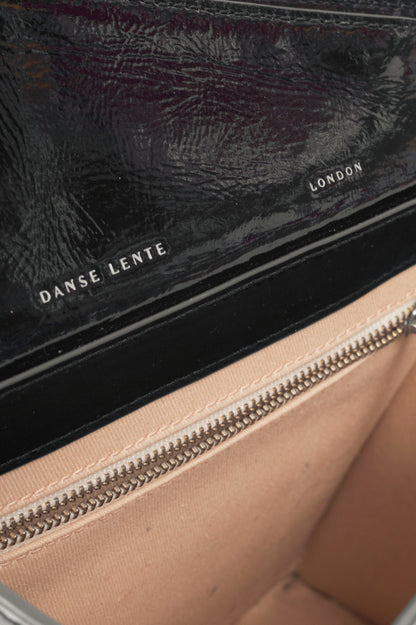 Danse Lente Zoe Black & Buttercream Geometric Leather Shoulder Bag