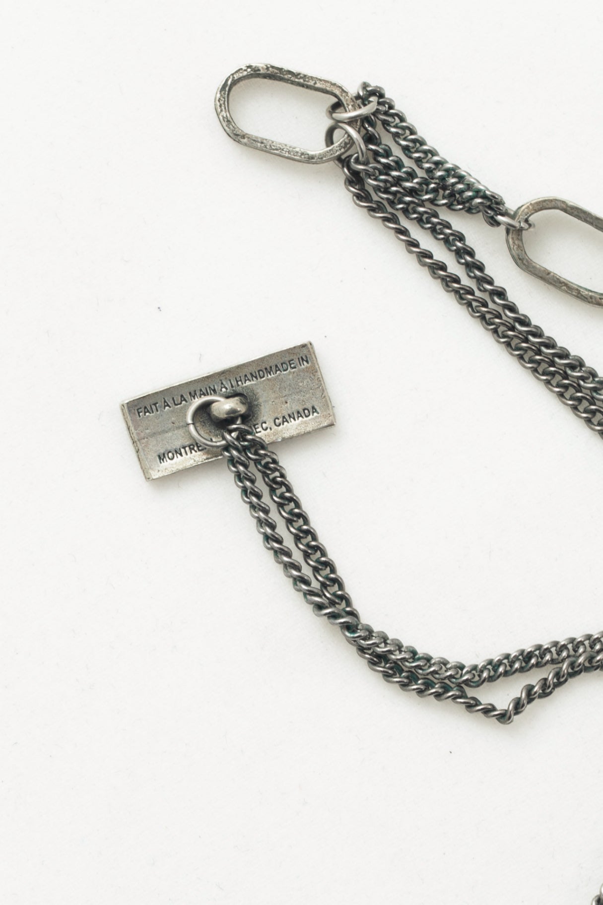 Anne-Marie Chagnon Silver-Tone Art Deco Chain Necklace