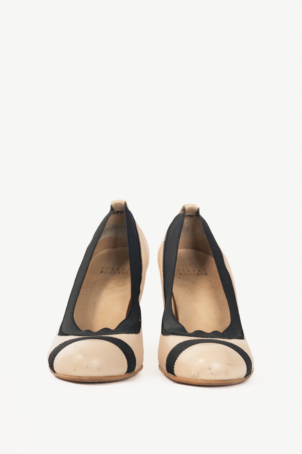 Stuart Weitzman Easily Pan Nappa Leather Elastic Pumps