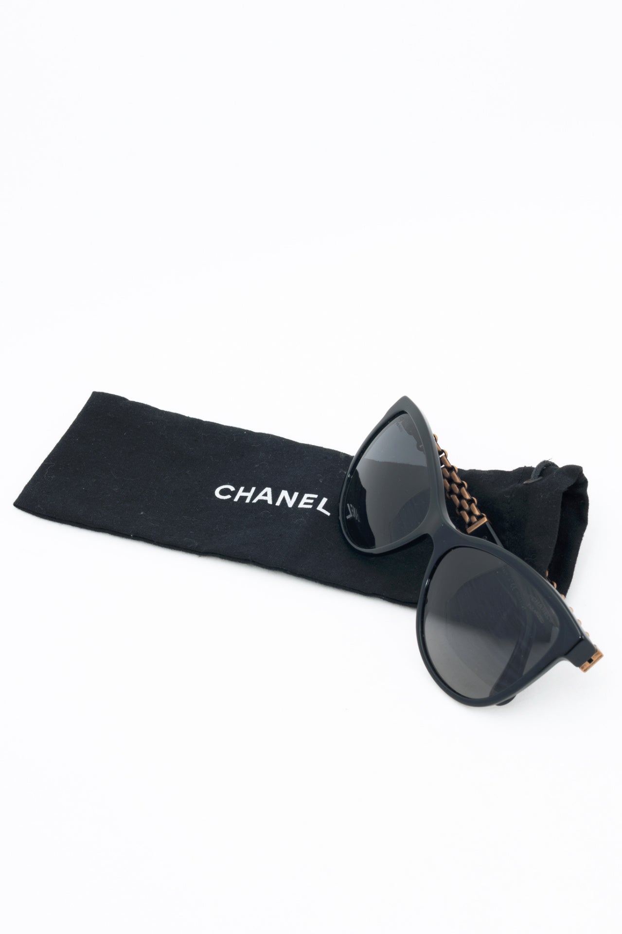 Chanel 5326 Black Chain-Temple Butterfly Sunglasses