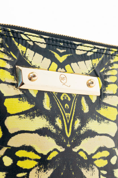 McQ by Alexander McQueen Green Butterfly Leather Flat Clutch