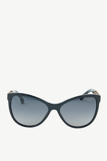 Chanel 5326 Black Chain-Temple Butterfly Sunglasses