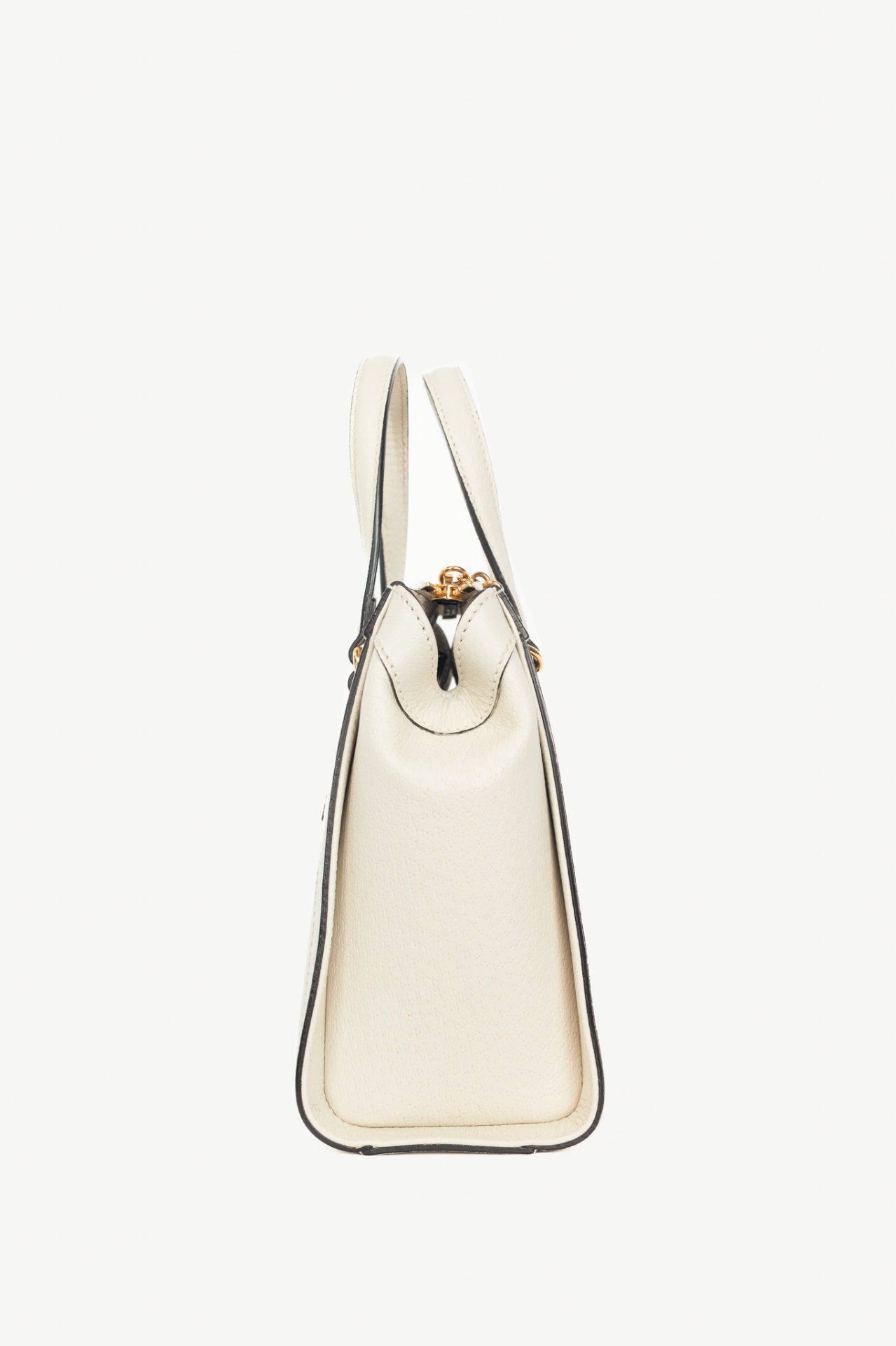 Gucci Ophidia Small Mystic White Dollar Pigprint Leather Striped Tote