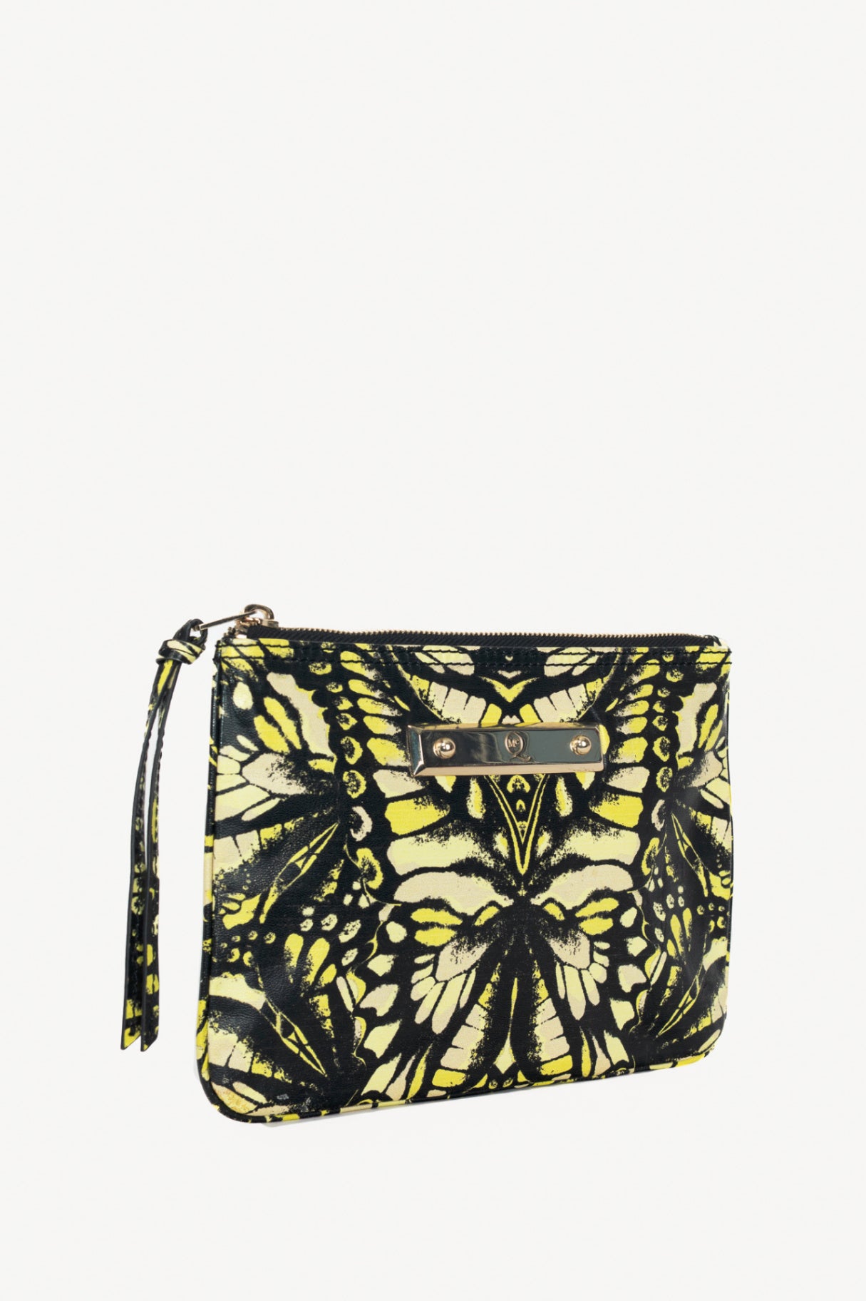 McQ by Alexander McQueen Green Butterfly Leather Flat Clutch