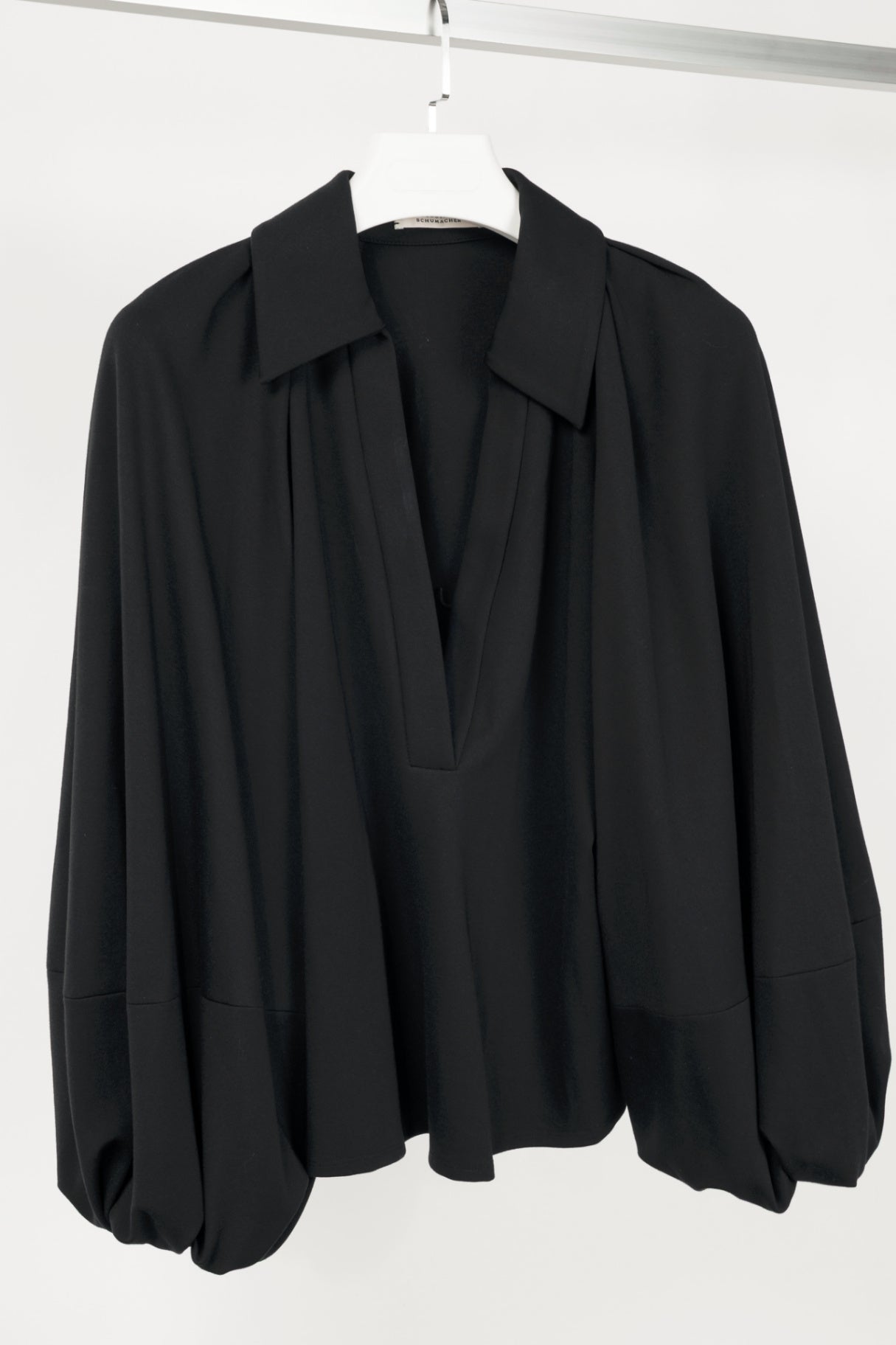 Dorothee Schumacher Emotional Essence Pure Black Balloon-Sleeve Blouse