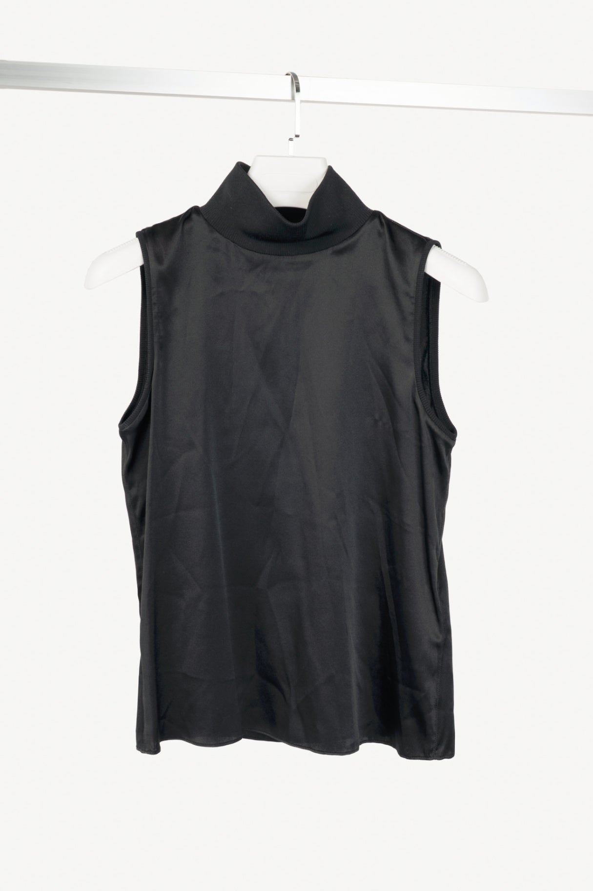 Dorothee Schumacher Shimmering Shine Black Turtleneck Tank Top
