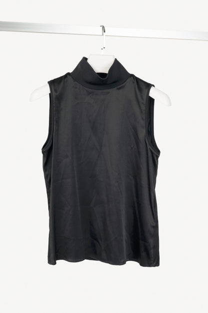 Dorothee Schumacher Shimmering Shine Black Turtleneck Tank Top