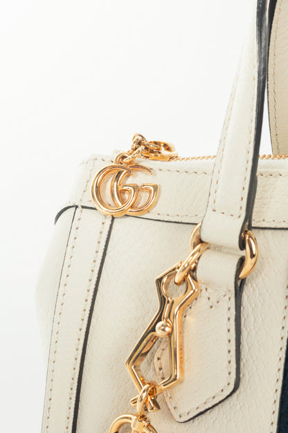 Gucci Ophidia Small Mystic White Dollar Pigprint Leather Striped Tote