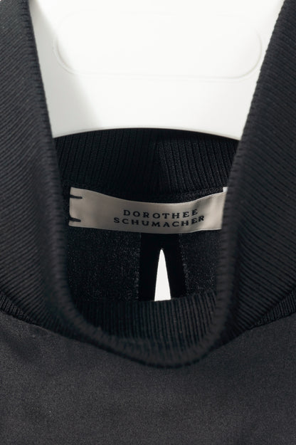 Dorothee Schumacher Shimmering Shine Black Turtleneck Tank Top