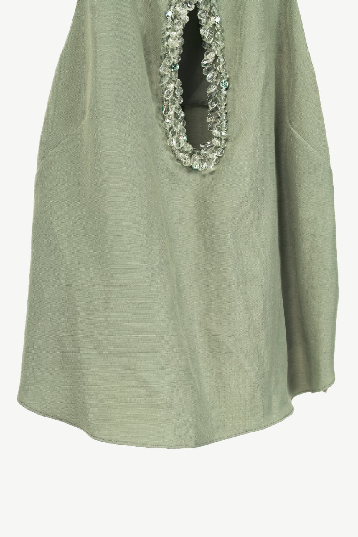 Dorothee Schumacher Summer Cruise "Pale Khaki" Embellished Linen Top
