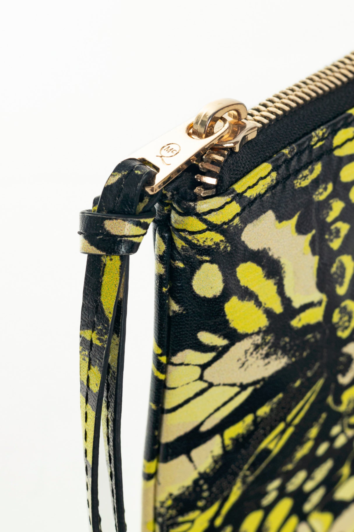 McQ by Alexander McQueen Green Butterfly Leather Flat Clutch