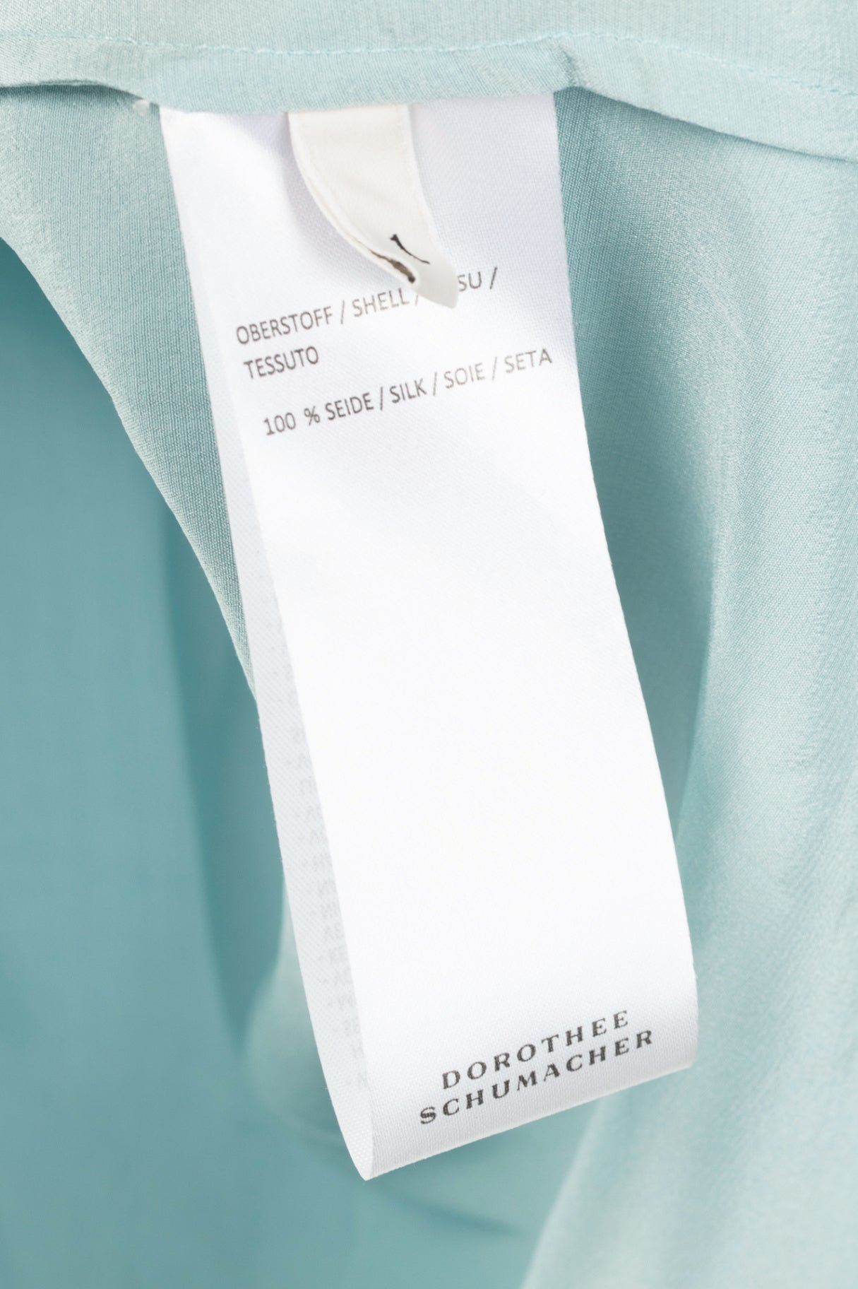 Dorothee Schumacher Blue Silk Crepe de Chine Layered Blouse