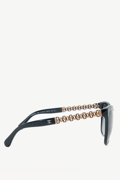 Chanel 5326 Black Chain-Temple Butterfly Sunglasses