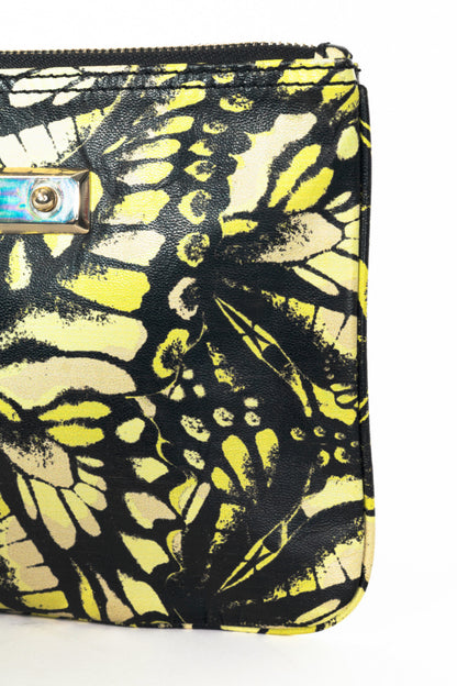 McQ by Alexander McQueen Green Butterfly Leather Flat Clutch