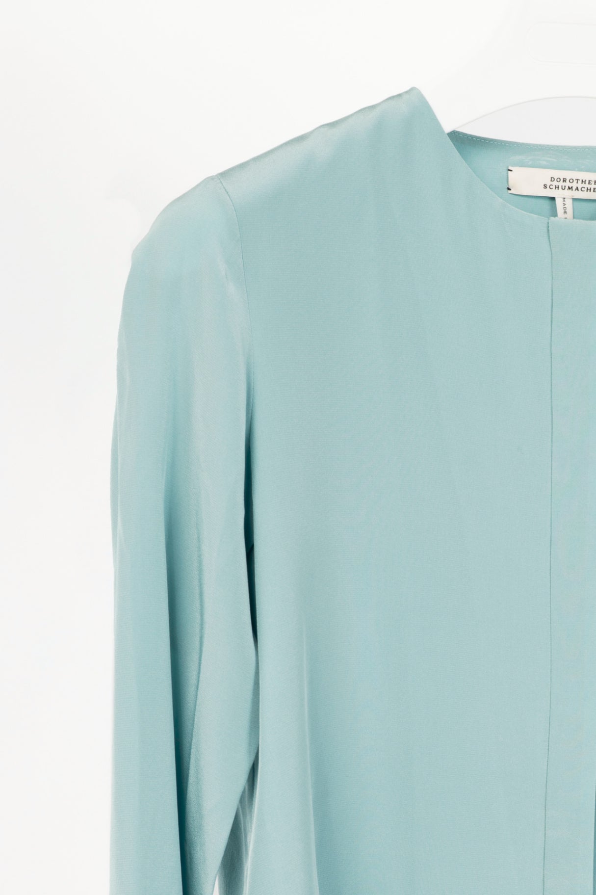 Dorothee Schumacher Blue Silk Crepe de Chine Layered Blouse