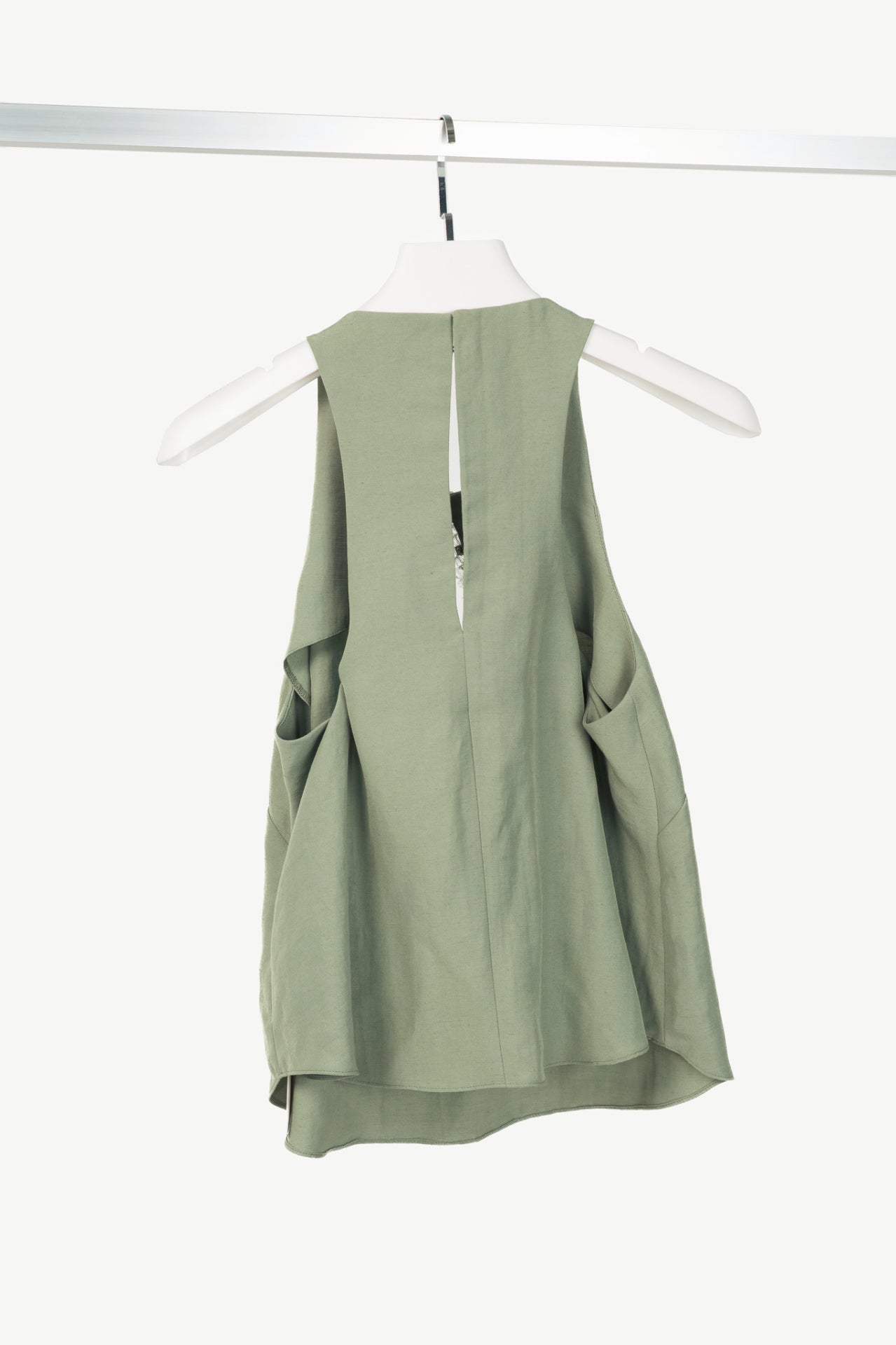 Dorothee Schumacher Summer Cruise "Pale Khaki" Embellished Linen Top