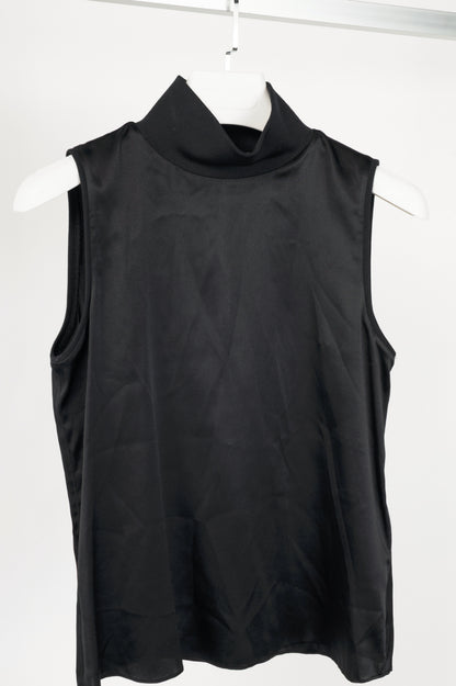 Dorothee Schumacher Shimmering Shine Black Turtleneck Tank Top